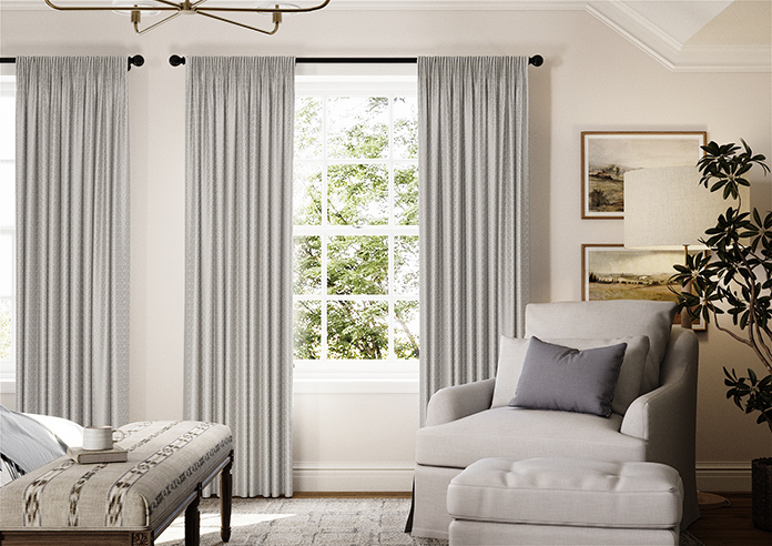 Dew Drop, Metallic Silver - Made to Measure Curtains - Image 3